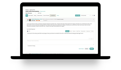 Brandify's smart review response platform.